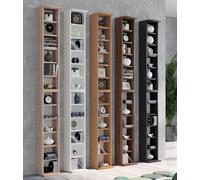 VCM Bois CD DVD Stand Rangement Étagère sur pied Bibliothèque Déco Étagère Bigol Bois CD DVD Stand Rangement Étagère sur pied Bibliothèque Déco Étagère Bigol Noir