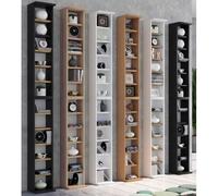 VCM Bois CD DVD Stand Rangement Étagère sur pied Bibliothèque Déco Étagère Bigol Bois CD DVD Stand Rangement Étagère sur pied Bibliothèque Déco Étagère Bigol Gris