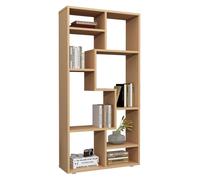 VCM bois Étagère sur pied Étagère à livres Étagère à médias Rangement Séparation de pièce Étagère déco Lanisa M