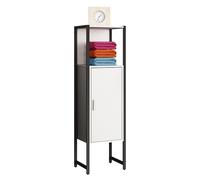 VCM Bois,métal,Meuble de Salle de Bain,Armoire Middle,étagère de Salle de Bain,Salle de Bain,Meuble,étagère,Edino Blanc