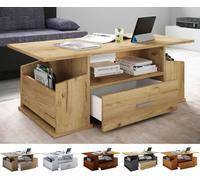 VCM Bois Table basse Table de salon Table de salon Tiroir Junata Bois Table basse Table de salon Table de salon Tiroir Junata Gris