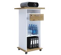 VCM Bois Table Meuble Chariot Chariot Beamer Projecteur roulettes Neta Bois Table Meuble Chariot Chariot Beamer Projecteur roulettes Neta Blanc/Chêne Miel