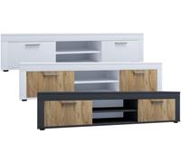 VCM Bois TV Lowboard Meuble Armoire TV Table Console Table TV Largeur 160 cm Usilo XL Bois TV Lowboard Meuble Armoire TV Table Console Table TV Largeur 160 cm Usilo XL Gris