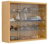 VCM Bois Verre Suspendu vitrine Murale collectionneur vitrine Drivalo S Bois Verre Suspendu vitrine Murale collectionneur vitrine Drivalo S Chêne Miel