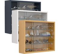 VCM Bois Verre Suspendu vitrine Murale collectionneur vitrine Drivalo S Bois Verre Suspendu vitrine Murale collectionneur vitrine Drivalo S Blanc