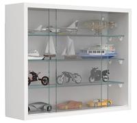 VCM Bois Verre Suspendu vitrine Murale collectionneur vitrine Drivalo S Bois Verre Suspendu vitrine Murale collectionneur vitrine Drivalo S Blanc