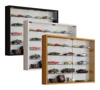 VCM vitrine Salon, Armoire vitrine, Meuble vitrine Salon, vitrine en Verre Colonne Bois Verre Suspendu vitrine Murale collectionneur vitrine Mandosa L Noir