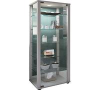 VCM Bois verre vitrine de collection vitrine de verre vitrine stand vitrine Kavisa L Bois verre vitrine de collection vitrine de verre vitrine stand vitrine Kavisa L Argenté