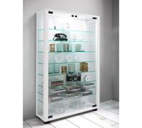 VCM Bois verre vitrine de collection vitrine de verre vitrine stand vitrine Lumo Mini Bois verre vitrine de collection vitrine de verre vitrine stand vitrine Lumo Mini Blanc