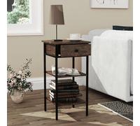 VCM Holz Metall Beistelltisch Couchtisch Sofatisch Wohnzimmertisch Kaffeetisch Aulari L Chêne Vintage