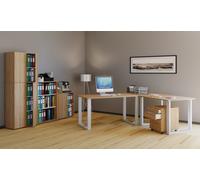 Vcm Bureau D'angle Bureau Informatique Table D'angle Lona 50 U Alu Blanc Bureau D'angle Bureau Informatique Table D'angle Lona 50 U Alu Blanc Blanc