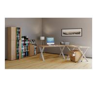 VCM Bureau d'angle Bureau informatique Table d'angle Lona 50 X Argent Bureau d'angle Bureau informatique Table d'angle Lona 50 X Argent