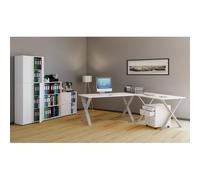 VCM Bureau d'angle Bureau informatique Table d'angle Lona P. 80 cm X Argent Bureau d'angle Bureau informatique Table d'angle Lona P. 80 cm X Argent