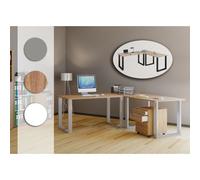 VCM Bureau d'angle Bureau informatique Table d'angle Lona profondeur 50 U alu argenté Bureau d'angle Bureau informatique Table d'angle Lona profondeur 50 U alu argenté