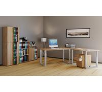 Vcm Bureau D'angle Bureau Informatique Table D'angle Lona Profondeur 80 U Alu Argenté Bureau D'angle Bureau Informatique Table D'angle Lona Profondeur 80 U Alu Argenté Argenté