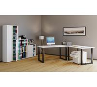 Vcm Bureau D'angle Lona Profondeur 50 U Alu Noir Bureau D'angle Lona Profondeur 50 U Alu Noir Noir