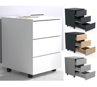 Vcm Caisson Roulant Caisson D'appoint Caisson De Bureau À Roulettes Dalosa 3 Tiroirs Caisson Roulant Caisson D'appoint Caisson De Bureau À Roulettes Dalosa 3 Tiroirs