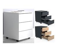 VCM Caisson Roulant Caisson d'appoint Caisson de Bureau à roulettes Dalosa 3 tiroirs Caisson Roulant Caisson d'appoint Caisson de Bureau à roulettes Dalosa 3 tiroirs Anthracite/Chêne Miel