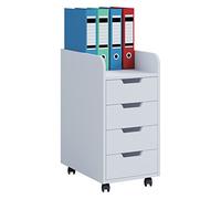 VCM Caisson Roulant Caisson d'appoint Caisson de Bureau roulettes roulantes Tiroir KonalMini Caisson Roulant Caisson d'appoint Caisson de Bureau roulettes roulantes Tiroir KonalMini Blanc