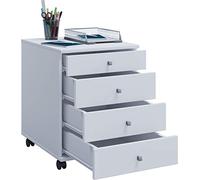 VCM Caisson Roulant Caisson d'appoint Caisson de Bureau roulettes roulantes Tiroir Lona Caisson Roulant Caisson d'appoint Caisson de Bureau roulettes roulantes Tiroir Lona Blanc