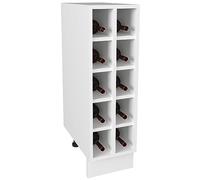 VCM Casier à vin Largeur 25 cm Étagère Étagère de Cuisine Élément Bas Cuisine Esilo Blanc