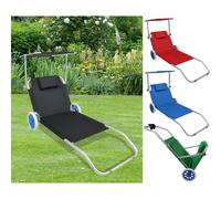 Vcm Chaise Longue De Jardin Chaise Longue Pliable Pliable Roulettes Chaise Longue De Plage Toit Chaise Longue De Jardin Chaise Longue Pliable Pliable Roulettes Chaise Longue De Plage Toit Vert