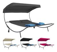 Vcm Chaise Longue Double De Jardin Deux Chaises Longues De Soleil 2 Personnes Toit Bindox Chaise Longue Double De Jardin Deux Chaises Longues De Soleil 2 Personnes Toit Bindox Rouge