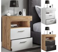 VCM Chevet Table d'appoint Tiroir Console Boxspring Table de nuit Slepal L Chevet Table d'appoint Tiroir Console Boxspring Table de nuit Slepal L Blanc