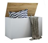 VCM Coffre de siège en bois Banc Coffre Caisse de rangement Ottomane Bendola Multicolore