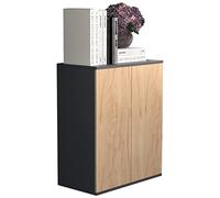 Vcm Commode En Bois Sideboard Highboard Buffet Armoire Dalosa 2 Portes Battantes