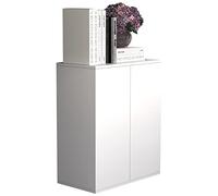 VCM Commode en Bois Sideboard Highboard Armoire Dalosa 2 Portes battantes Commode en Bois Sideboard Highboard Buffet Armoire Dalosa 2 Portes battantes Blanc