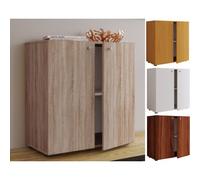 VCM Commode en Bois Sideboard Highboard Armoire Vandol 1 Portes battantes Commode en Bois Sideboard Highboard Armoire Vandol 1 Portes battantes Blanc