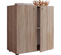 VCM Commode en Bois Sideboard Highboard Armoire Vandol 1 Portes battantes Commode en Bois Sideboard Highboard Armoire Vandol 1 Portes battantes Chêne Sonoma (scié)