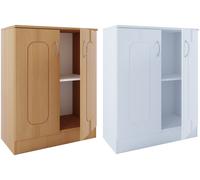 VCM Commode en bois Sideboard Highboard Buffet Armoire Balia 2 portes battantes Commode en bois Sideboard Highboard Buffet Armoire Balia 2 portes battantes Blanc