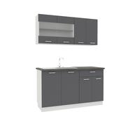 Vcm 4 Pièces Cuisine Pour Une Personne Cuisine Intégrée Bloc Cuisine Cuisine Complète 140 Cm Esilo 4 Pièces Cuisine Pour Une Personne Cuisine Intégrée Bloc Cuisine Cuisine Complète 140 Cm Esilo