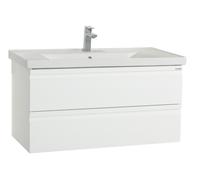 Vcm Ensemble De Meubles De Salle De Bains 2-Pièces Lavabo 100 Cm Lavabo Sans Poignée Tiroir Silora Xl