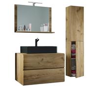 Vcm Ensemble De Meubles De Salle De Bains 4-Pièces Lavabo Lendas-Bl Largeur 80 Cm L Tiroir