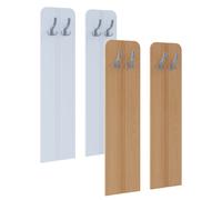 VCM Ensemble en bois Meubles d'entrée Garde-robe Patères Panneau de vestiaire Balia Blanc