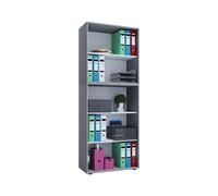 VCM Étagère de bureau Lona (sans portes, gris, XXL)
