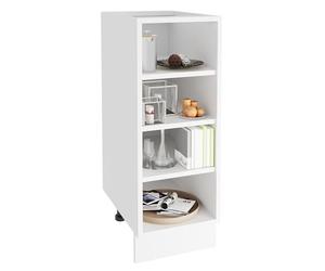 VCM Étagère de cuisine Largeur 30 cm Étagère Cuisine Élément bas Esilo Blanc