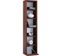 VCM étagère en bois debout | armoire CD peu encombrante pour 102 CD ou 36 DVD | Dimensions : H. 92 x L. 21 x P. 20 cm | Etagère DVD élégante debout | Etagère Blu-Ray | Etagère CD - Elementa