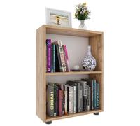 VCM Etagère en bois debout | Bibliothèque peu encombrante | Dimensions env. H. 72 x L. 55 x P. 20 cm | Rangement élégant | Etagère - Bulas 2 compartiments