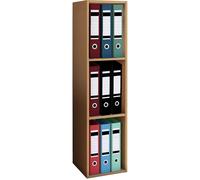 VCM Etagère en bois debout | Classeur peu encombrant | Dimensions : H. 107 x L. 34 x P. 30 cm | Etagère élégante debout | Etagère de bureau - Offas 3 compartiments
