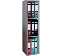 VCM Etagère en bois debout | Classeur peu encombrant | Dimensions : H. 107 x L. 34 x P. 30 cm | Etagère élégante debout | Etagère de bureau - Offas 3 compartiments
