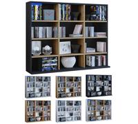 Vcm Étagère En Bois Pour Cd Et Dvd Étagère À Livres Étagère À Médias Séparateur De Pièce Étagère Décorative Megosa L