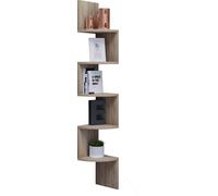 VCM Etagère en bois suspendue | Etagère peu encombrante | Dimensions : H. 123 x L. 20 x P. 20 cm | Etagère élégante suspendue | Etagère de rangement | Bibliothèque | Etagère murale - Mintis