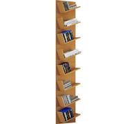 VCM Etagère en bois suspendue | Etagère peu encombrante | Dimensions : H. 180 x L. 33 x P. 16 cm | Etagère élégante suspendue | Etagère de rangement | Bibliothèque | Etagère murale - Lansi Maxi