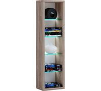 VCM Etagère en bois suspendue | Etagère peu encombrante | Dimensions : H. 77 x L. 21 x P. 14 cm | Etagère élégante suspendue | Etagère de rangement | Bibliothèque | Etagère murale - Rasato L