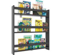 VCM Etagère en bois suspendue | Etagère pour enfants peu encombrante | Dimensions : H. 80 x L. 70 x P. 10 cm | Etagère élégante suspendue | Etagère de rangement | Bibliothèque | Etagère murale - Kidos