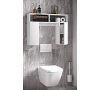 Vcm Étagère Murale En Bois Étagère À Suspendre Wc Meuble De Salle De Bains Lave-Linge Armoire Étagère Tinoli